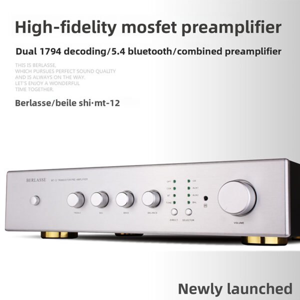 Berlasse latest fever field effect front amplifier dual 1794 decoder Bluetooth 5.4 HIFI power amplifier front MT-12