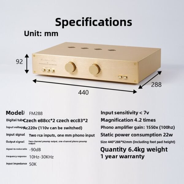 1003 BRZHIFI FM288 Collector’s Edition Hi-Fi Preamplifier