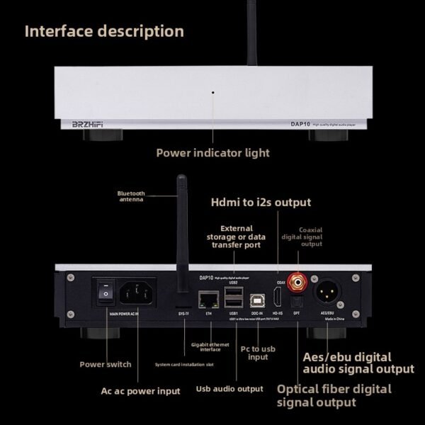 BRZHIFI DAP-10 Flagship Digital Network Streaming Music Player Digital Broadcast DSD Pure Digital Turntable