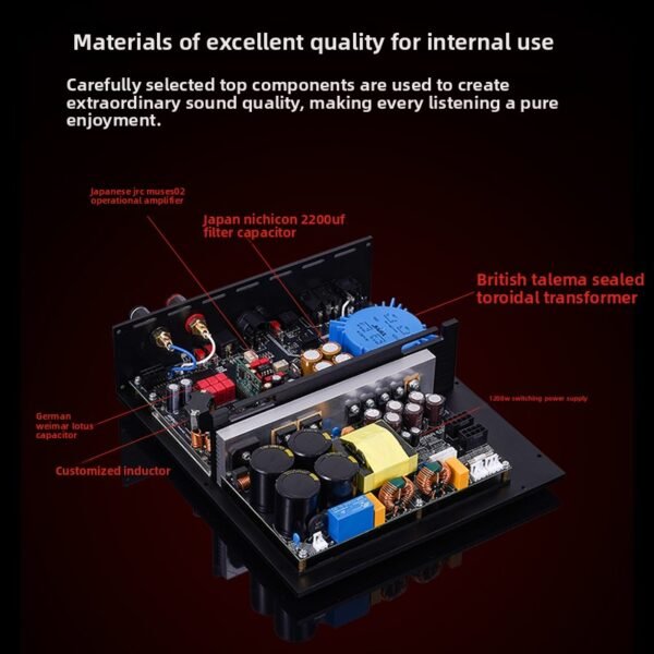 BRZHIFI PA400 Mono Class D Power Amplifier HiFi Ultimate Amplifier 450W purifi HYPEX