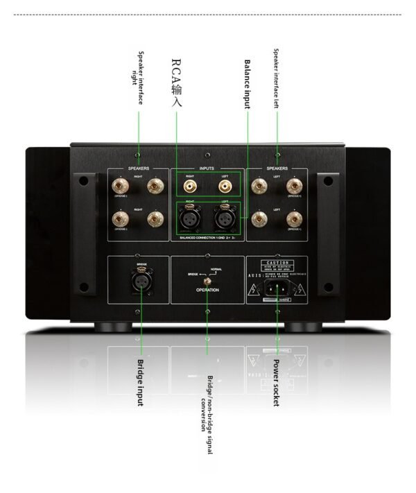 MUSMYS A75 Class A Post-stage Power Amplifier HiFi Fever Power Amplifier 120W High Power Full Balance